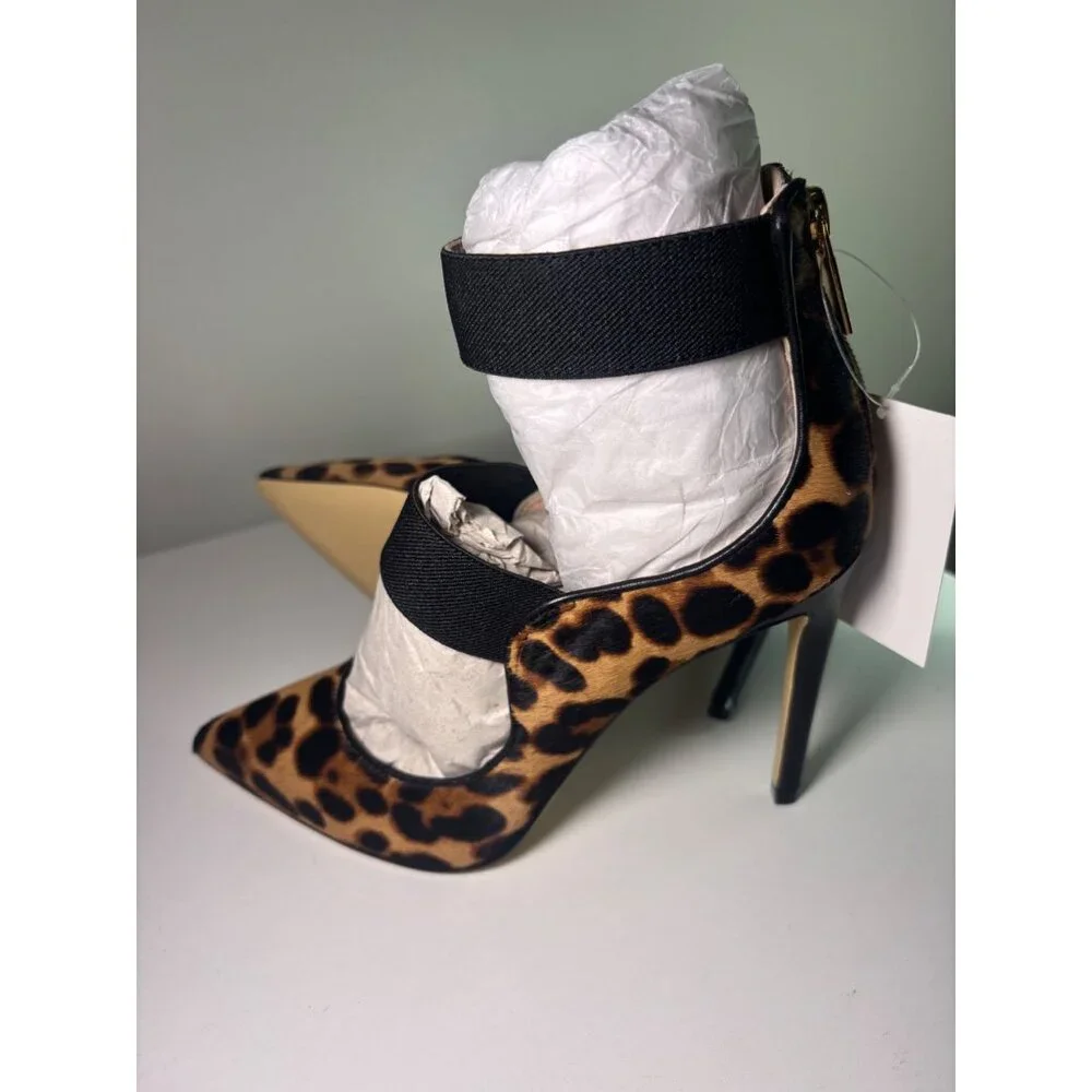 Rachel Zoe 'Jade' Leopard Print Calf Hair Stiletto Heels - Size 6 NIB - Picture 10 of 15
